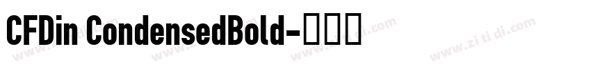 CFDin CondensedBold字体转换